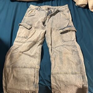 art class Light Wash Kids Cargo Jeans